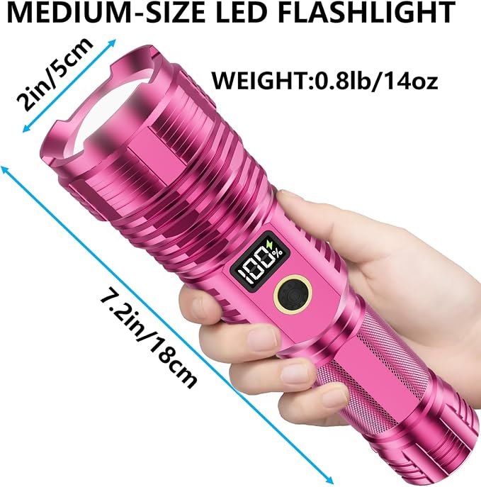 Flashlights High Lumens Rechargeable, 000LM LED Super Bright Flash Light - Image 6