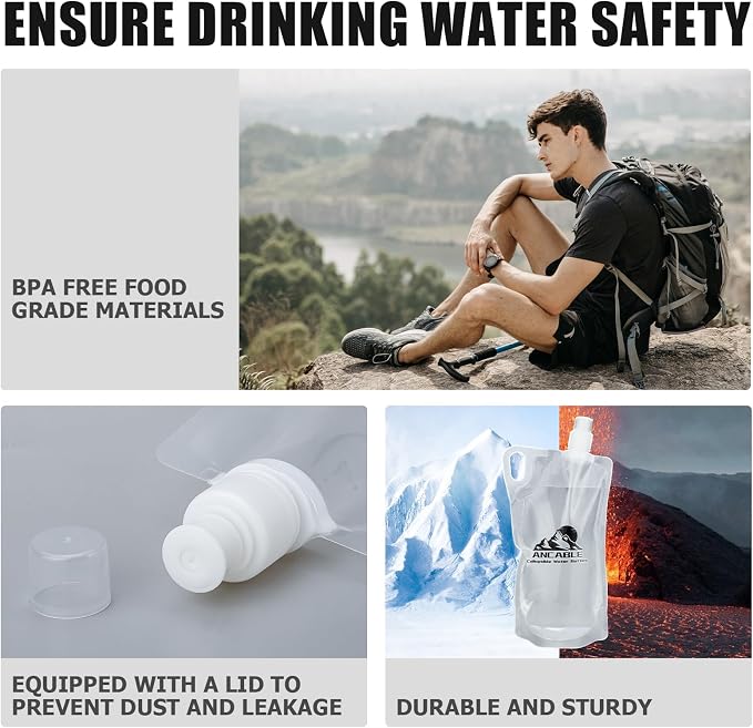 Ancable 33oz Collapsible Water Bottles, BPA-Free Water Bottle - Image 4