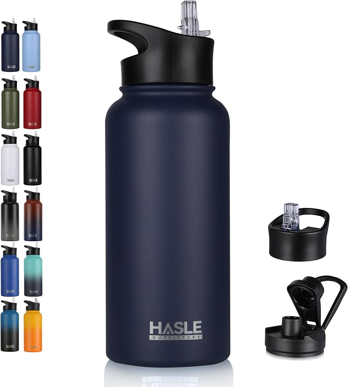 HASLE OUTFITTERS 32 oz Insulated Water Bottle Stainless Steel Double Walled by HASLEOUTFITTERS