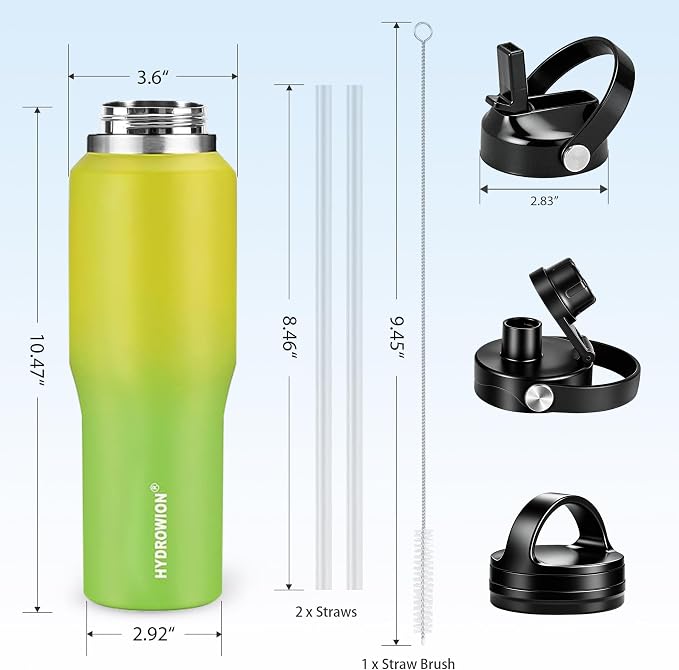 HYDROWION Water Bottle Stainless Steel, Vacuum Insulated Leak Proof Tumbler 32oz - Image 5