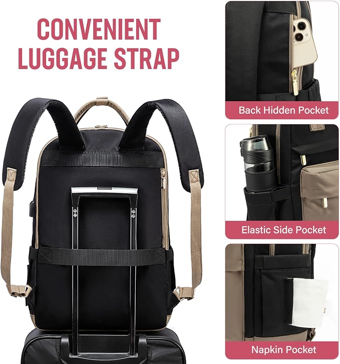 LOVEVOOK Laptop Backpack for Women Men, 17.3 Inch Laptop Bag - Image 4