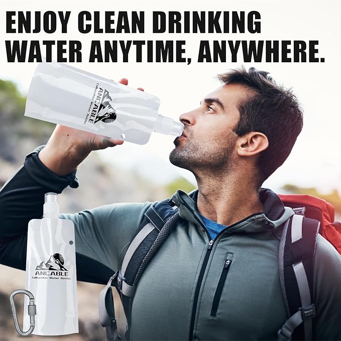 Ancable 17oz Collapsible Water Bottles, BPA-Free Water Bottle - Image 2