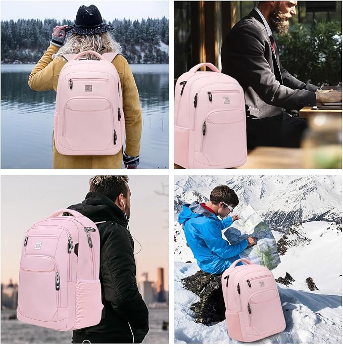 Volher Laptop Backpack, Business Travel Anti Theft Slim Durable Laptops Backpack - Image 7