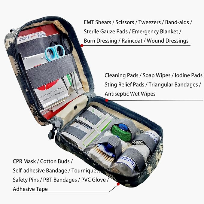 Carlebben EMT MOLLE Ifak Pouch Tactical MOLLE Medical First Aid Kit Utility - Image 4