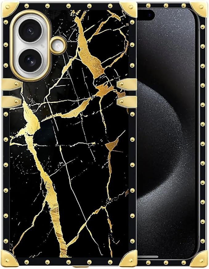 for iPhone 17 Case Luxury Golden Decoration by Unknown