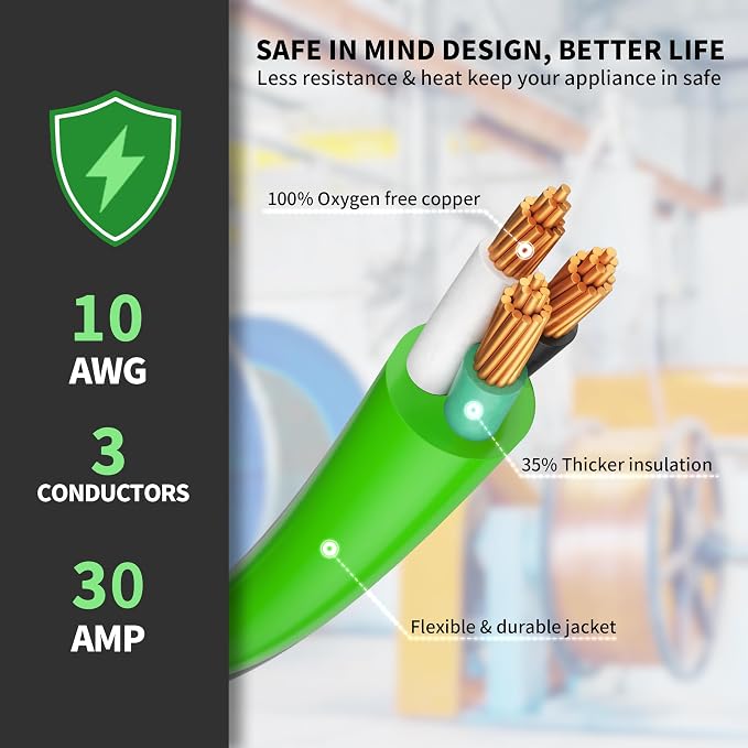 POWGRN 30 Amp RV Extension Cord 25 FT Outdoor - Image 3