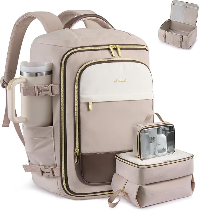 LOVEVOOK 40L Travel Backpack Carry on Flight Approved, Personal Item Bag by LOVEVOOK