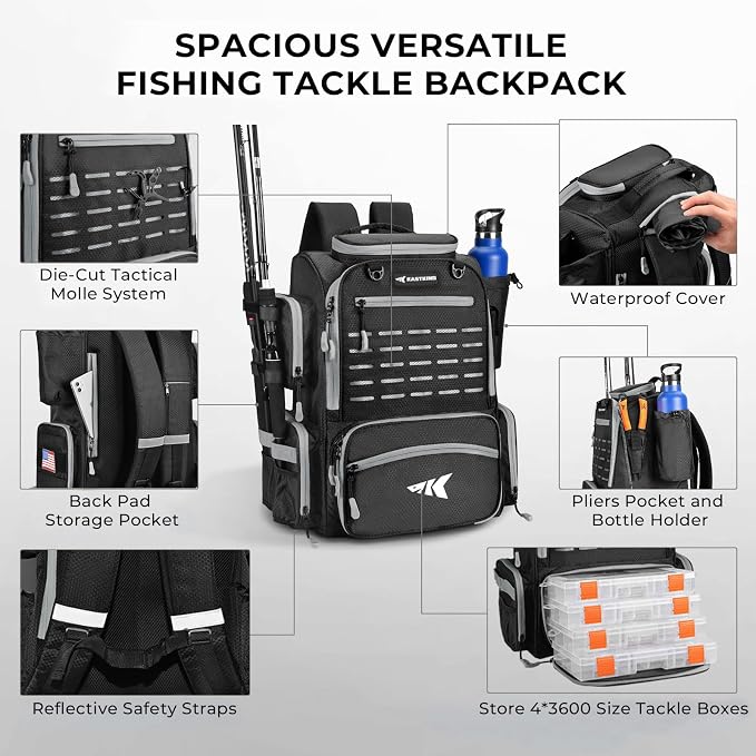 KastKing Bait Boss Fishing Tackle Backpack - Image 3