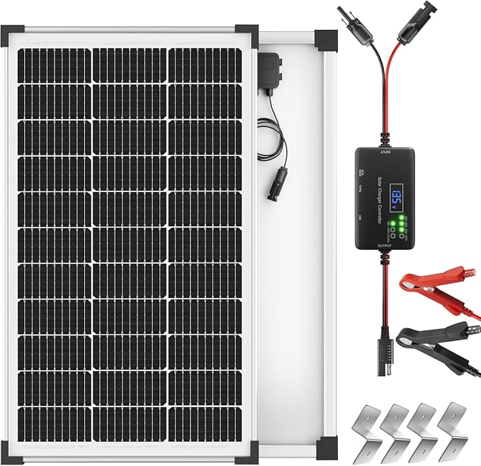 Voltset Solar Panel Charger Kit: 100W 12V Solar Panel by Voltset