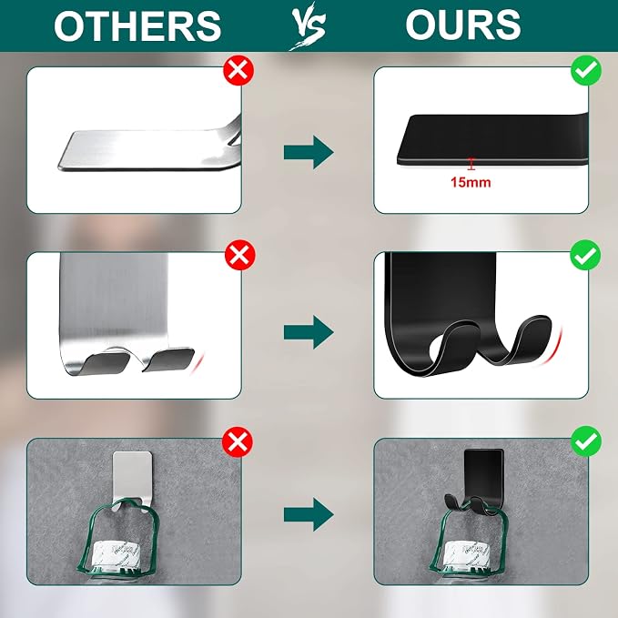 CGBE Razor Holder for Shower, 4 Packs Self Adhesive Shaver Holder Hanger Hooks - Image 2