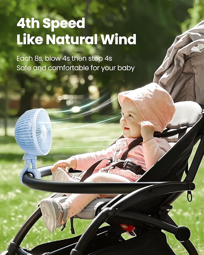 Gaiatop Oscillating Baby Stroller Fan - Image 5