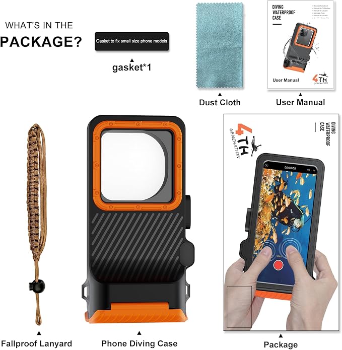 Waterproof Phone Case for Snorkeling & Diving, IP68 Waterproof Hard Case for - Image 6