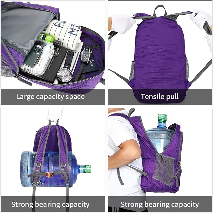 FENGDONG 35L Lightweight Foldable Waterproof Packable Travel Small Hiking - Image 5