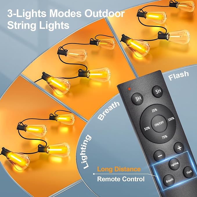 MGVIH Outdoor String Led Patio Lights - 200Ft 60M Outside Waterproof Light - Image 2