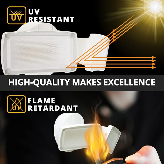 UME 2-Pack 19W Dusk to Dawn LED Security Light Outdoor, 2 Adjustable Head - Image 5