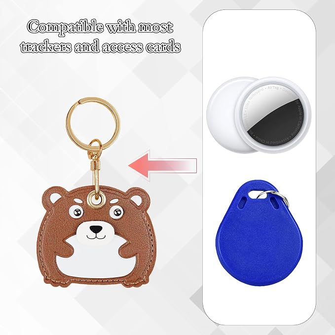 Leather Keychain Case Holder Compatible - Image 4