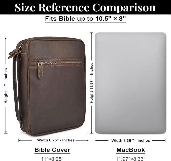 LEATHER VILLAGE Genuine Leather Bible Cover - Image 3