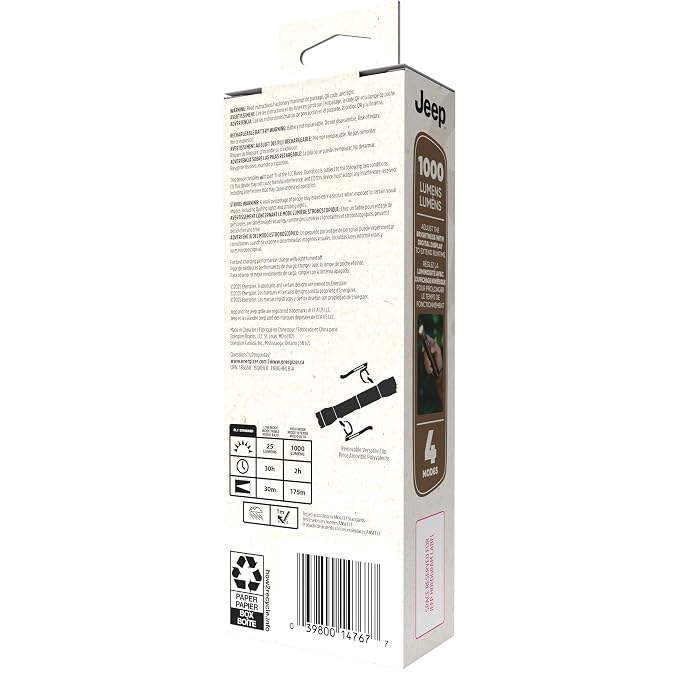 Energizer Jeep Power Indicator Rechargeable LED Flashlight, 000 Lumens - Image 11