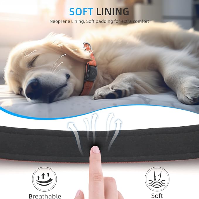 Upgraded AirTag Dog Collar, IP68 Waterproof Air Tag Dog Collar Holder, - Image 5