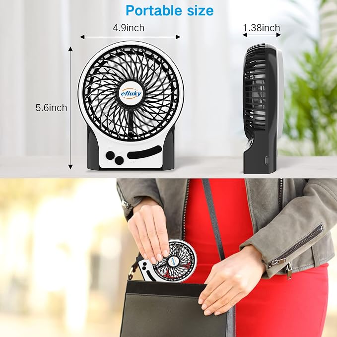 efluky 3-Speed Mini Desk Fan - Image 4