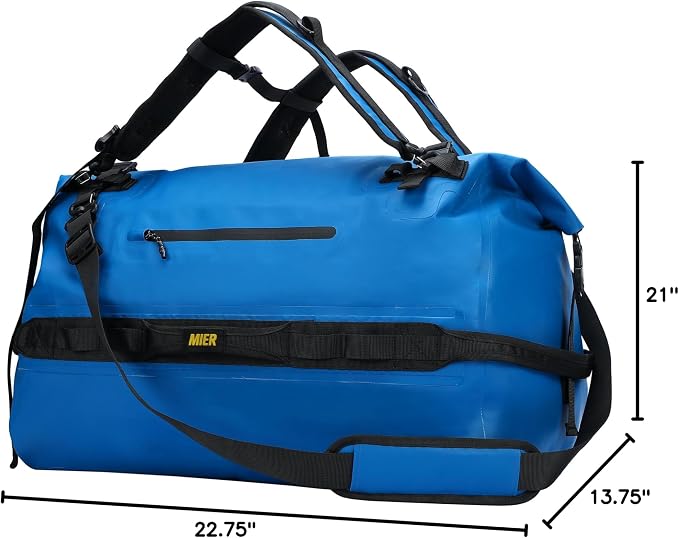 MIER Waterproof Duffel Bag Motorcycle Dry Bag Backpack Large Roll-Top Heavy - Image 9