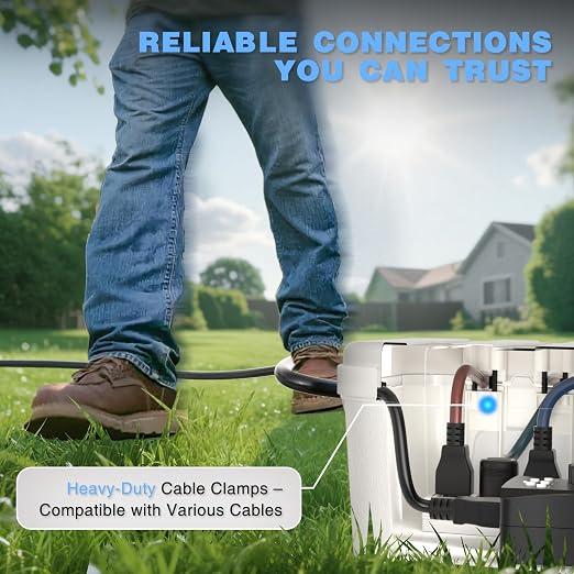 Flemoon Large Outdoor Electrical Box, IP54 Waterproof Outdoor Extension Cord - Image 7