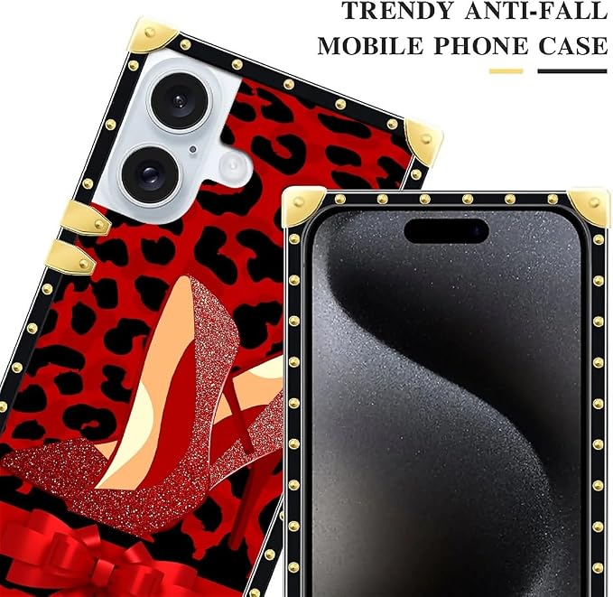 Compatible with iPhone 16 Case, Elegant High Heels Luxury Golden Decoration - Image 4