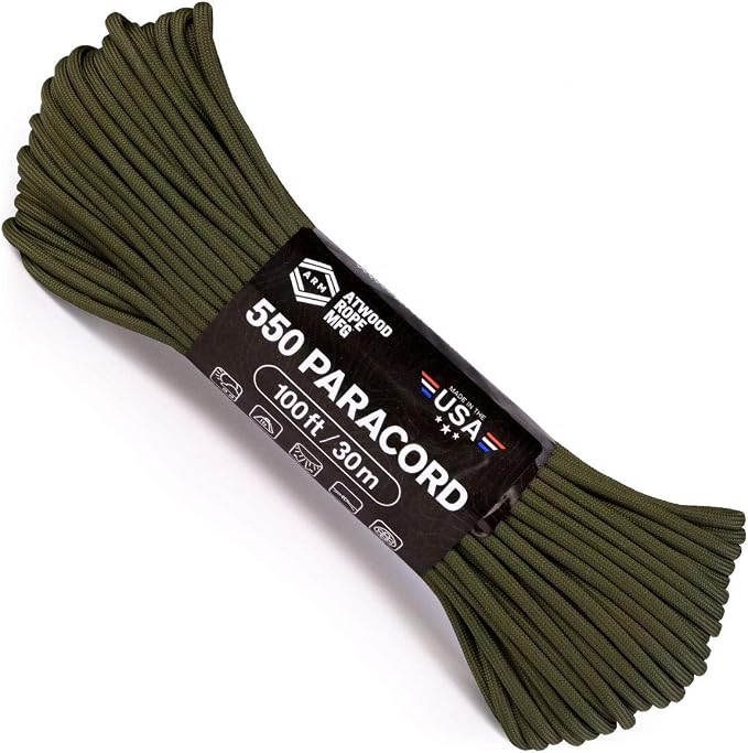 Atwood Rope MFG 550 Paracord 100 Feet 7-Strand Core Parachute Cord by AtwoodRopeMFG