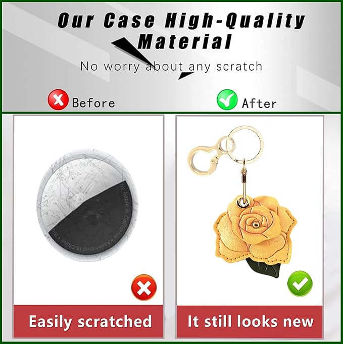 BORKUANA Leather Keychain Holder Case Compatible - Image 3