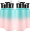 VEGOND 32 oz Insulated Water Bottle Bulk Stainless Steel Metal Water Bottles by VEGOND
