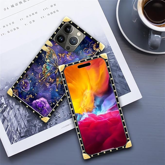 Compatible with iPhone 15 Pro Max Case, Glistening Golden Butterfly Vibrant - Image 6