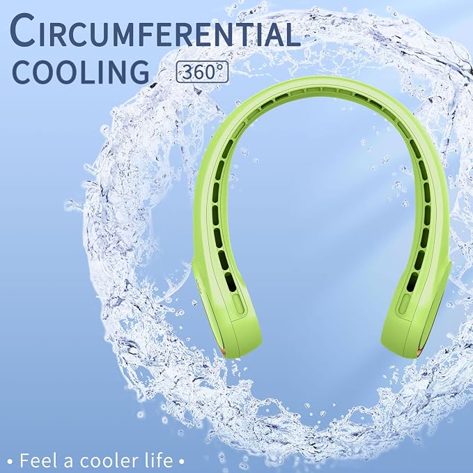 FrSara Bladeless Portable Neck Fan, 360° Surround Wind, Ultra-Quiet, USB - Image 5