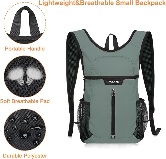 MOSISO Lightweight Hiking Daypack Small Packable Travel Hiking Backpack - Image 4