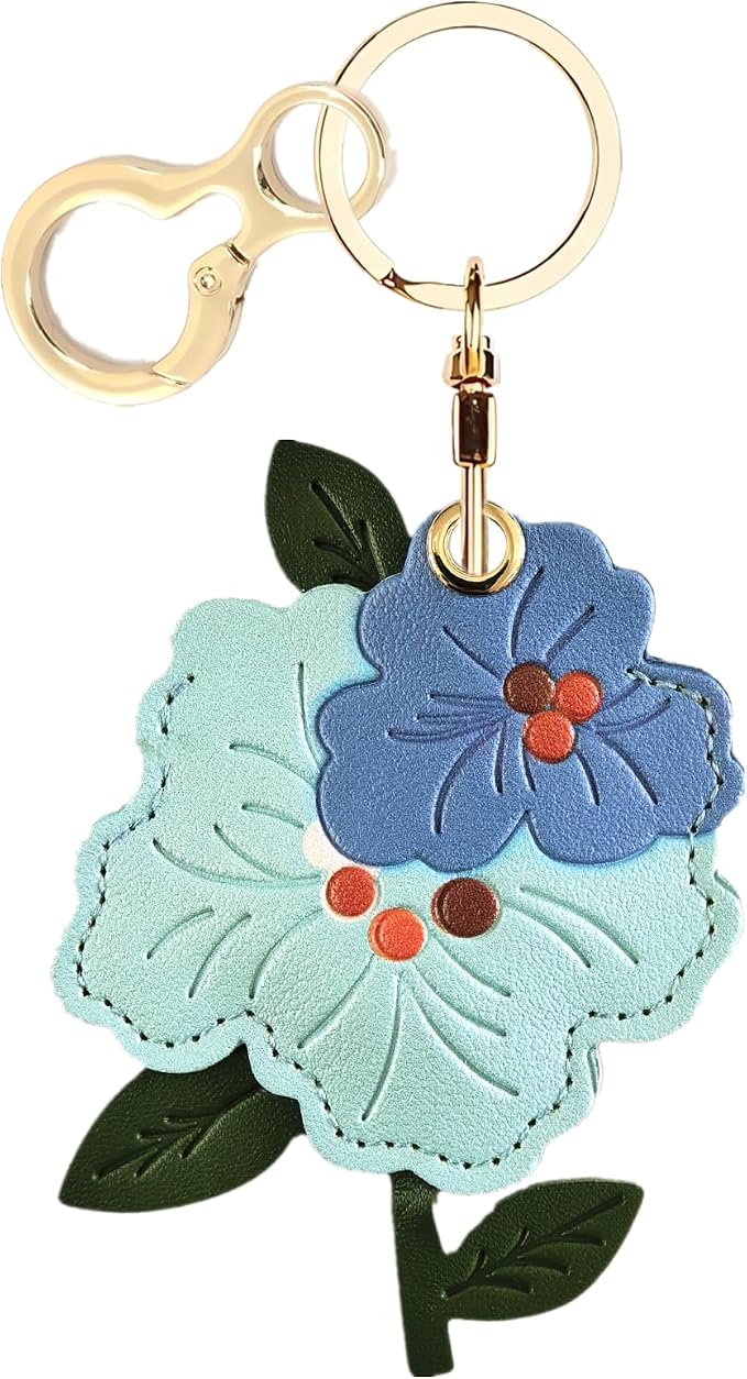 BORKUANA Leather Keychain Holder Case Compatible by BORKUANA