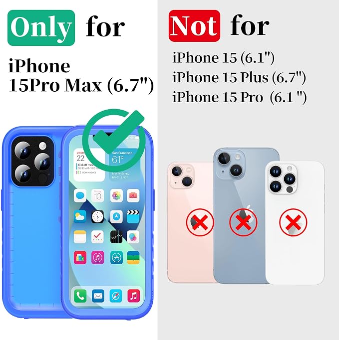 Cozycase for iPhone 15 Pro Max Waterproof Shockproof Dustproof Case - Image 2