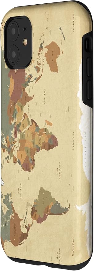 Globe Map Smartphone Cell Cover Gift World Map Pattern Phone Case - Image 2