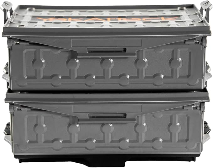 YakAttack TracPak Combo Kit – Battleship Grey | 2 Stackable Storage Boxes + - Image 4
