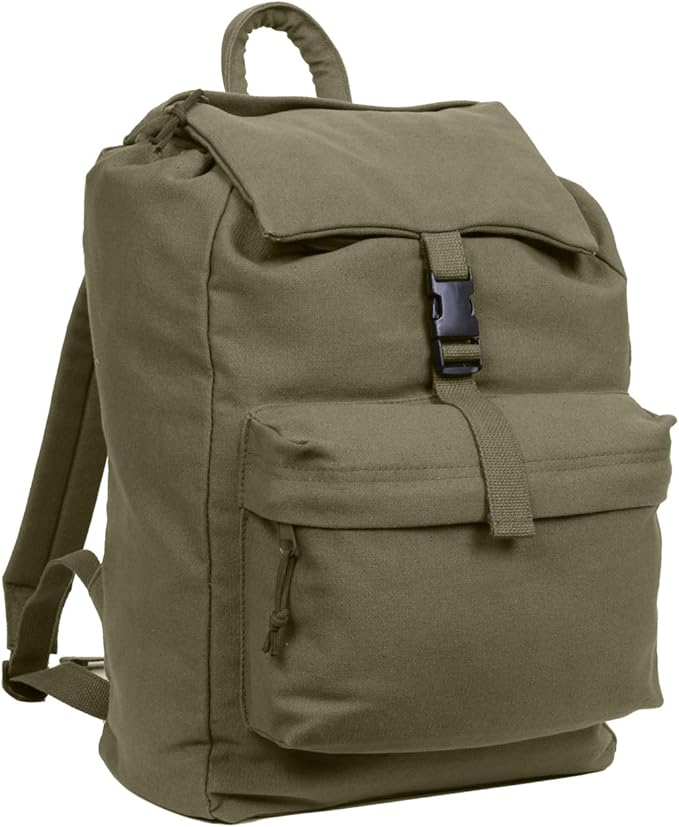 Rothco Canvas Daypack – Heavy-Duty Cotton Canvas Backpack by Rothco