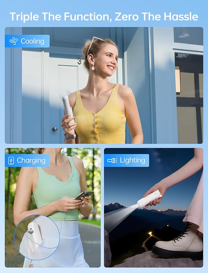 JISULIFE 3 IN 1 Handheld Mini Fan - Image 2