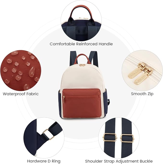LOVEVOOK Mini Backpack for Women Light Weight Small Waterproof Backpack Purses - Image 8