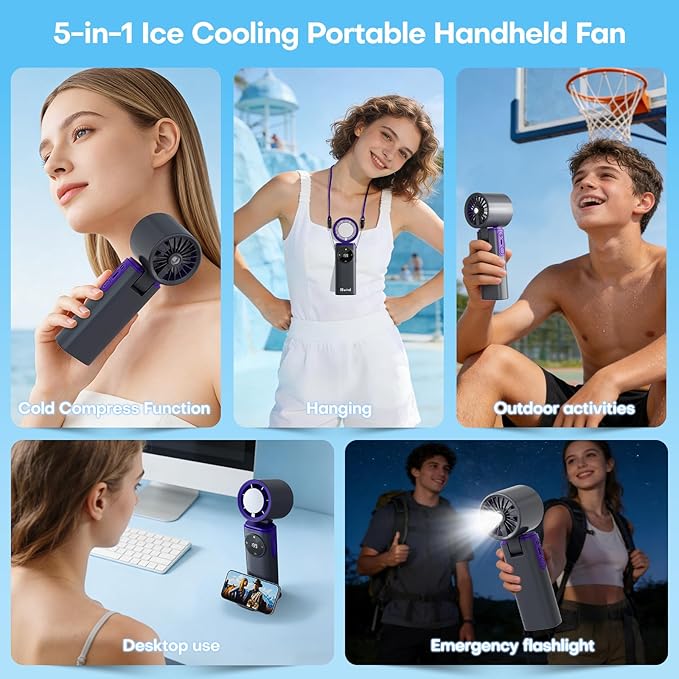 6000mAh Portable Handheld Fan - Image 6