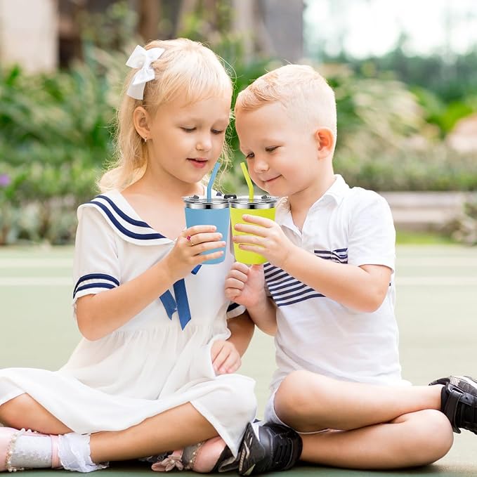 Kids Cups with Straws and Lids Leak Proof, 12oz Sippy Cups - Image 7