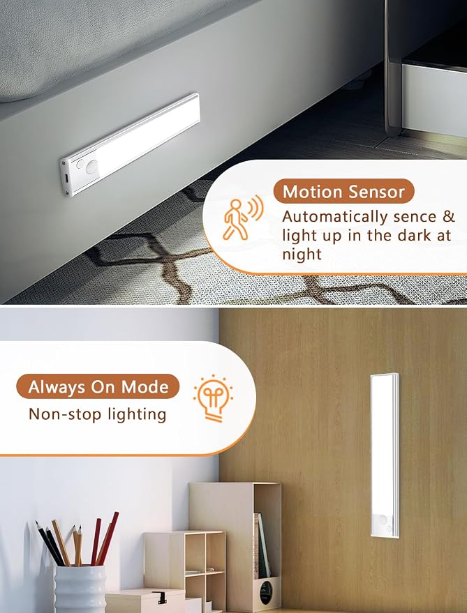 Under Cabinet Rechargeable Lighting: Motion Sensor Dimmable Lights Indoor - Image 6