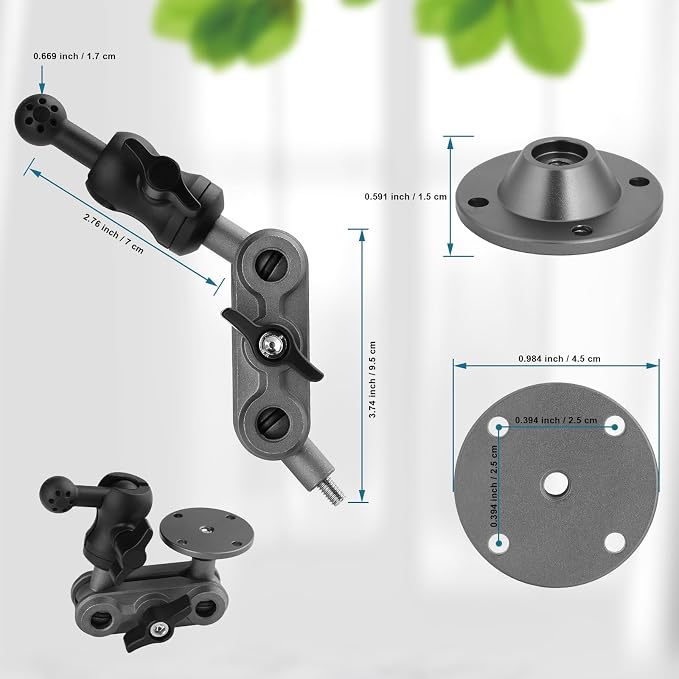 Wall Mount Phone Holder Drilling Base Heavy Duty iPhone Stand, 360° Adjustable - Image 7
