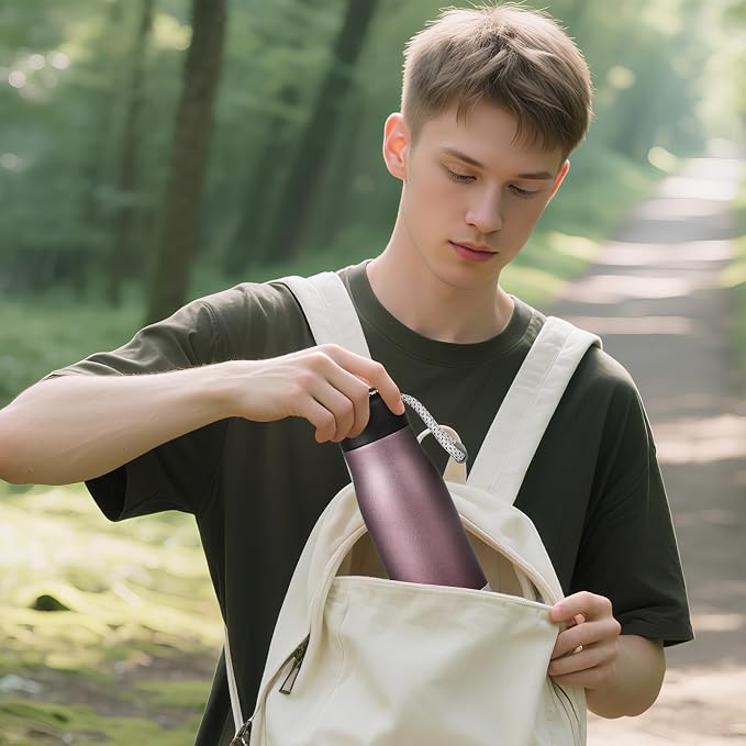 Water Bottle with Portable Lid Metal Vacuum Insulated Stainless Steel | - Image 6
