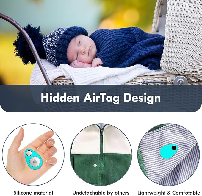 for Airtag Holder for Kids Baby Toddler Hidden 2 Pack GPS Tracker Case - Image 2