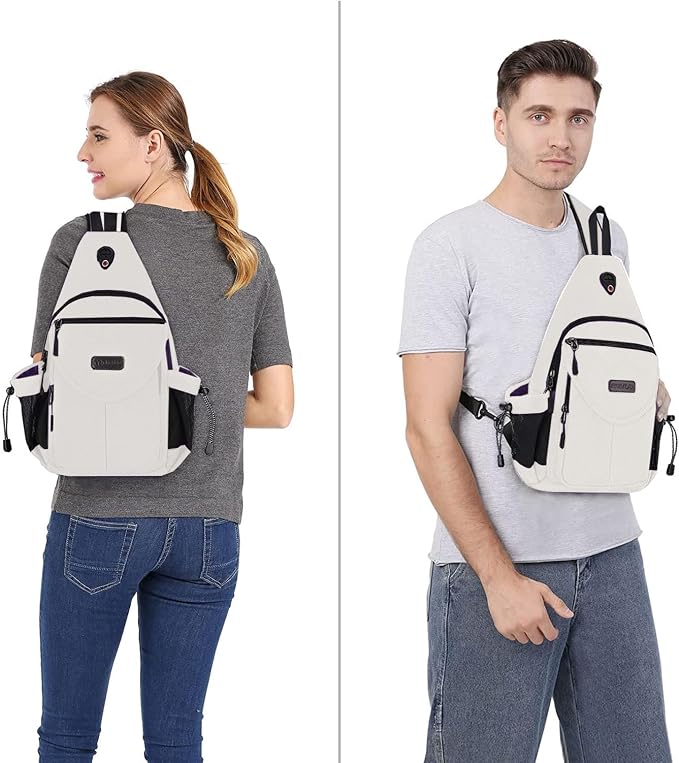 MOSISO Sling Backpack, Canvas Crossbody Hiking Daypack Bag - Image 6