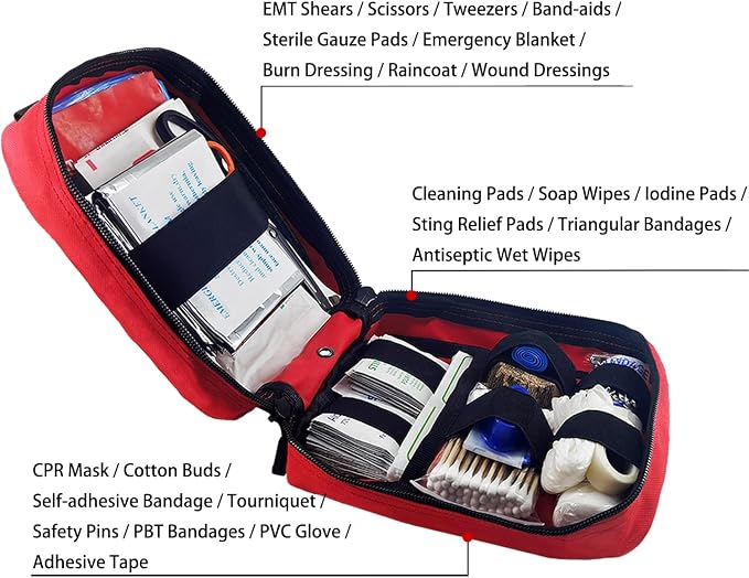 Carlebben EMT Pouch MOLLE Ifak Pouch Tactical MOLLE Medical First Aid Kit - Image 4