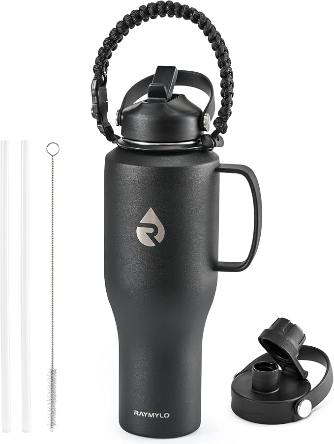 RAYMYLO Insulated Water Bottle 40oz, Stainless Steel Water Bottle by RAYMYLO