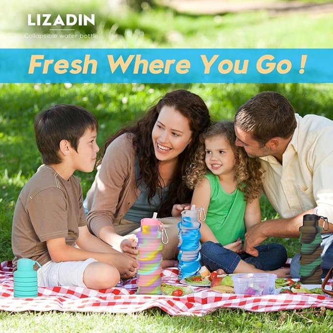 Collapsible water bottles 3 Pack - Image 2